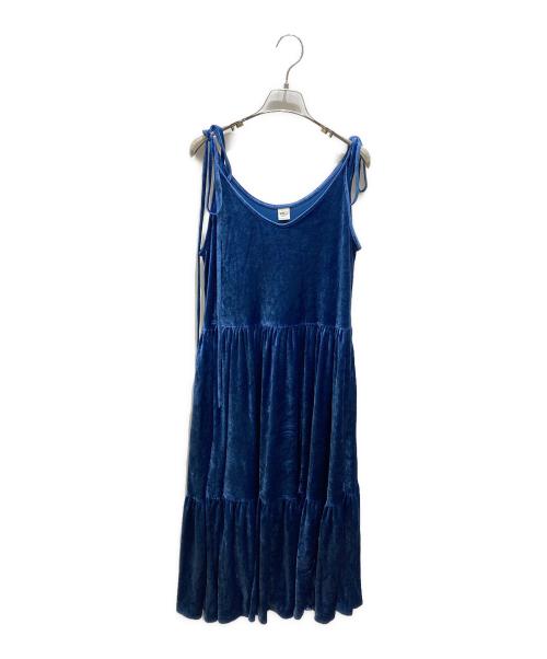 Ron Herman（ロンハーマン）Ron Herman (ロンハーマン) ベロアキャミソールワンピース ブルー サイズ:XSの古着・服飾アイテム