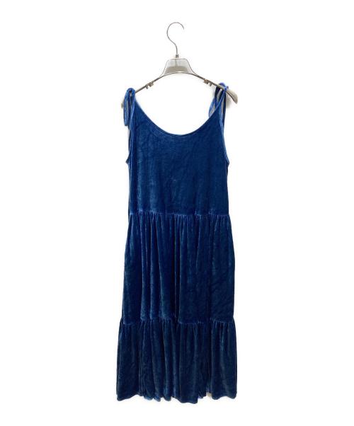Ron Herman（ロンハーマン）Ron Herman (ロンハーマン) ベロアキャミソールワンピース ブルー サイズ:XSの古着・服飾アイテム
