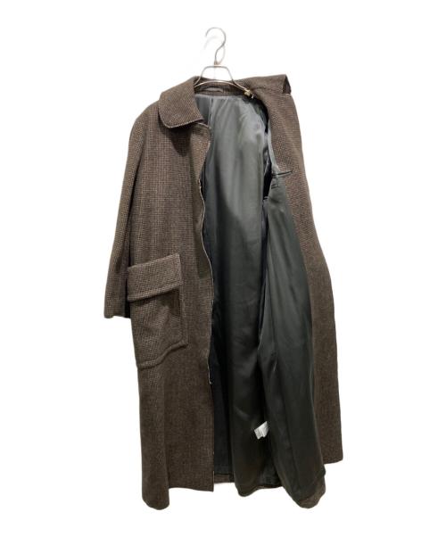 LUDLOW（ラドロー）LUDLOW (ラドロー) cornet　ツイードステンカラーコート ブラウン サイズ:1の古着・服飾アイテム