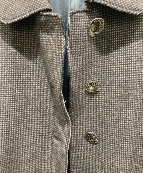 LUDLOW（ラドロー）LUDLOW (ラドロー) cornet　ツイードステンカラーコート ブラウン サイズ:1の古着・服飾アイテム