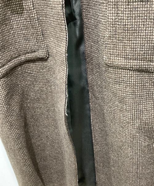 LUDLOW（ラドロー）LUDLOW (ラドロー) cornet　ツイードステンカラーコート ブラウン サイズ:1の古着・服飾アイテム