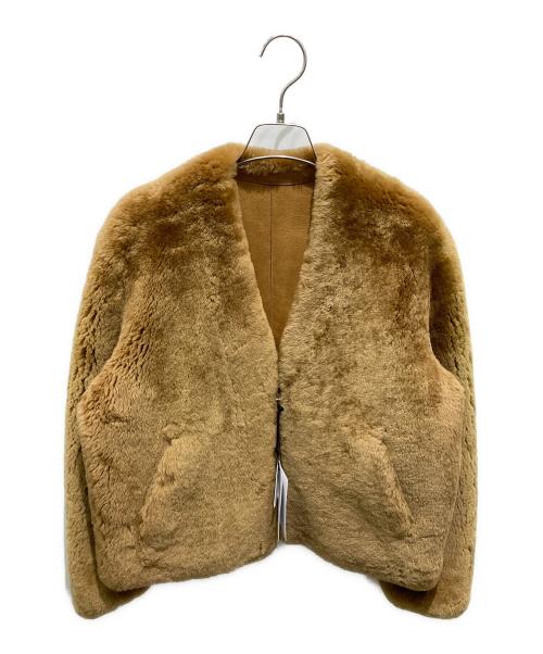 SPRUNG FRERES（スプラングフレール）SPRUNG FRERES (スプラングフレール) Judy Mouton Jacket　ジュディムートンジャケット ブラウン サイズ:Sの古着・服飾アイテム