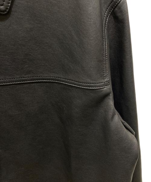 ok.soon（オクスン）ok.soon (オクスン) basic leather jacket　ベーシックレザージャケット ブラック サイズ:記載無しの為実寸参照の古着・服飾アイテム