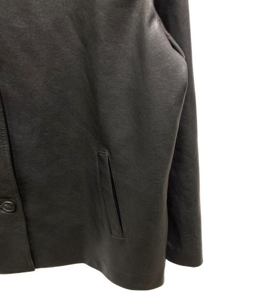 ok.soon（オクスン）ok.soon (オクスン) basic leather jacket　ベーシックレザージャケット ブラック サイズ:記載無しの為実寸参照の古着・服飾アイテム