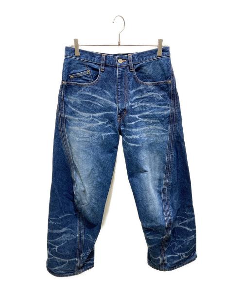 NVRFRGT（ネヴァーフォーゲット）NVRFRGT (ネヴァーフォーゲット) 別注 3D TWISTED WIDE LEG JEANS インディゴ サイズ:1の古着・服飾アイテム