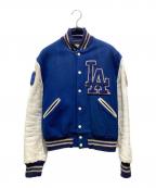 STARTERスターター）の古着「スタジャン」｜ブルー×ホワイト