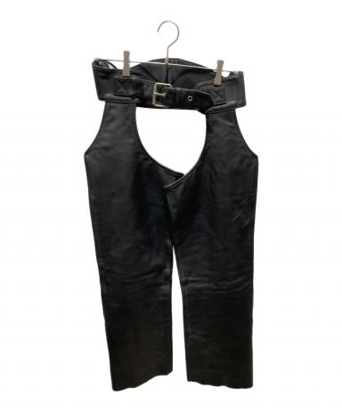 中古・古着通販】KADOYA (カドヤ) レザーチャップス ブラック サイズ