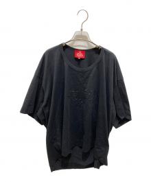 Vivienne Westwood RED LABEL（ヴィヴィアンウエストウッドレッドレーベル）の古着「オーブプリントビッグシルエットカットソー」｜ブラック