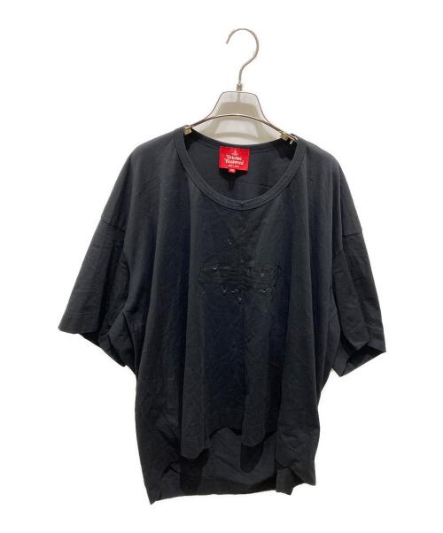 Vivienne Westwood RED LABEL（ヴィヴィアンウエストウッドレッドレーベル）Vivienne Westwood RED LABEL (ヴィヴィアンウエストウッドレッドレーベル) オーブプリントビッグシルエットカットソー ブラック サイズ:00の古着・服飾アイテム