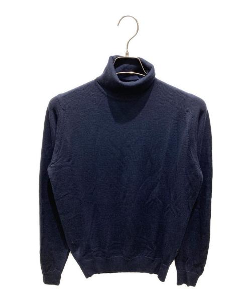 JOHN SMEDLEY（ジョンスメドレー）JOHN SMEDLEY (ジョンスメドレー) タートルネックウールニット ネイビー サイズ:Mの古着・服飾アイテム