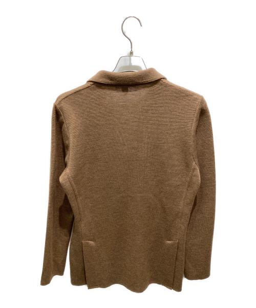 LARDINI（ラルディーニ）LARDINI (ラルディーニ) ミラノリブダブルブレストニット金釦ジャケット ブラウン サイズ:Mの古着・服飾アイテム