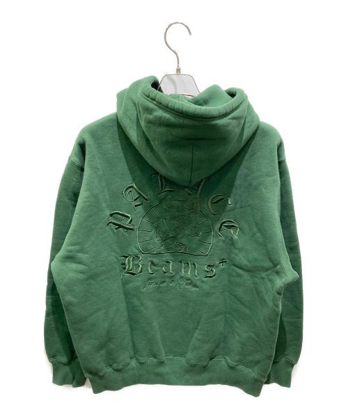 PALACE（パレス）PALACE (パレス) BEAMS (ビームス) GRAPHIC HOOD　グラフィック フード グリーン サイズ:XLの古着・服飾アイテム