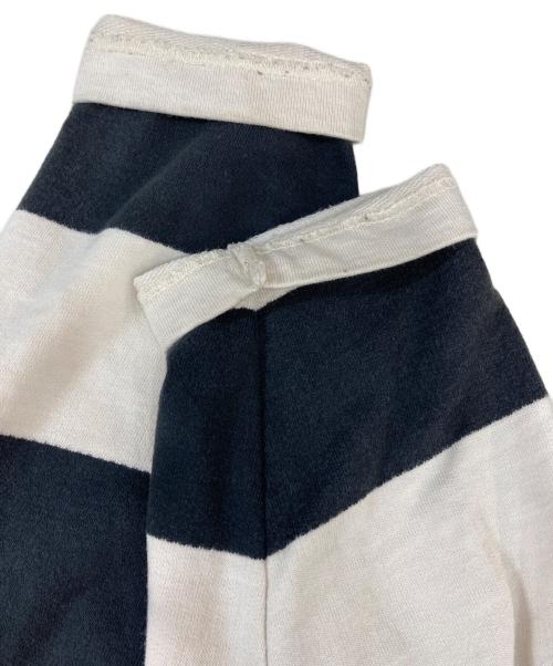 stussy（ステューシー）stussy (ステューシー) ボーダーカットソー ブラック×ホワイト サイズ:XLの古着・服飾アイテム