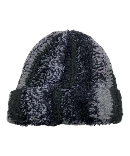 SUPREME（シュプリーム）SUPREME (シュプリーム) Tinsel Stripe Beanie　ティンセル ストライプ ビーニー ブラックの古着・服飾アイテム