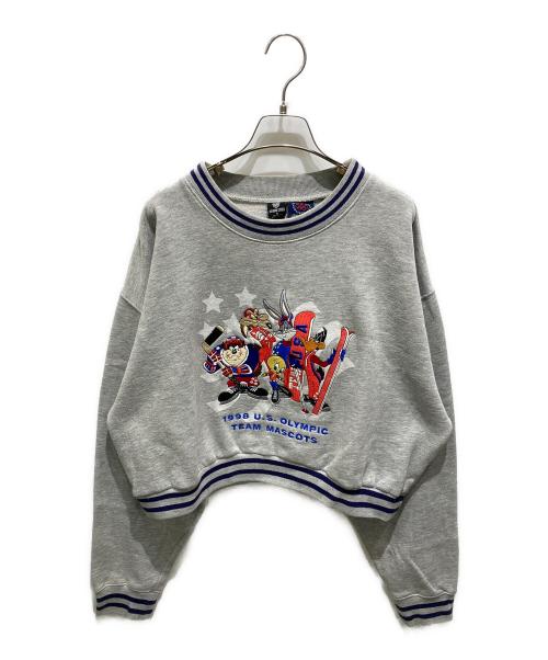 WARNER BROS（ワーナーブラザース）WARNER BROS (ワーナーブラザース) クロップドスウェット グレー サイズ:XLの古着・服飾アイテム