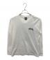 stussy（ステューシー）の古着「8 Ball Fade LS T-Shirt　8ボールフェードロングスリーブTシャツ」｜ホワイト