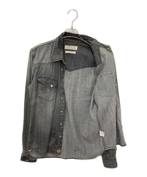 REMI RELIEF（レミレリーフ）REMI RELIEF (レミレリーフ) スカルスタッズウエスタンシャツ グレー サイズ:Lの古着・服飾アイテム