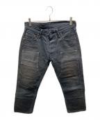 Uesウエス）の古着「ダブルニーデニムパンツ」｜インディゴ