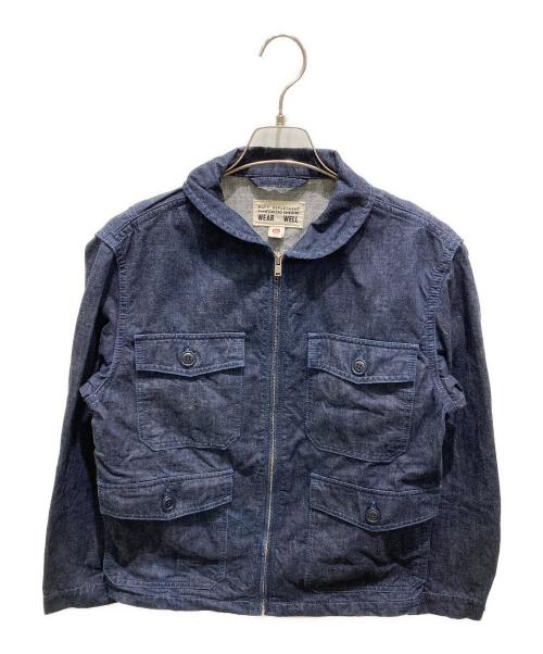 Ues（ウエス）Ues (ウエス) サマーフライトジャケット インディゴ サイズ:Lの古着・服飾アイテム