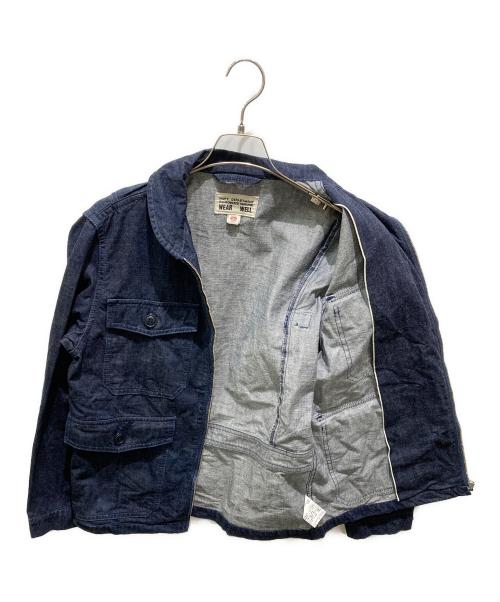 Ues（ウエス）Ues (ウエス) サマーフライトジャケット インディゴ サイズ:Lの古着・服飾アイテム