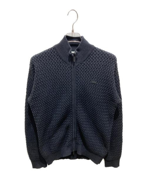 LACOSTE（ラコステ）LACOSTE (ラコステ) バスケットニットジップアップ ブラック サイズ:Mの古着・服飾アイテム