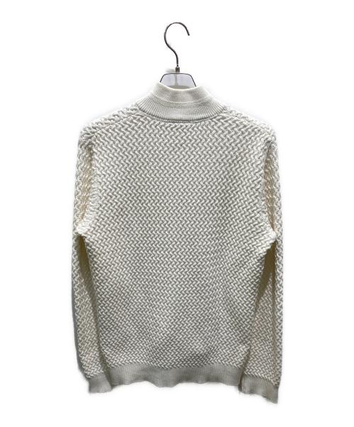 LACOSTE（ラコステ）LACOSTE (ラコステ) バスケットニットジップアップ ホワイト サイズ:Mの古着・服飾アイテム