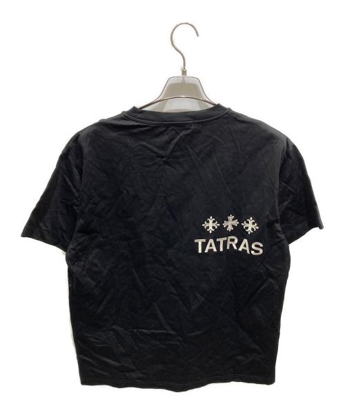 TATRAS（タトラス）TATRAS (タトラス) NUNKI/ロゴ刺繍半袖Tシャツ ブラック サイズ:3の古着・服飾アイテム