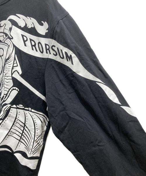 BURBERRY（バーバリー）BURBERRY (バーバリー) ホースプリントロングスリーブカットソー ブラック サイズ:XLの古着・服飾アイテム