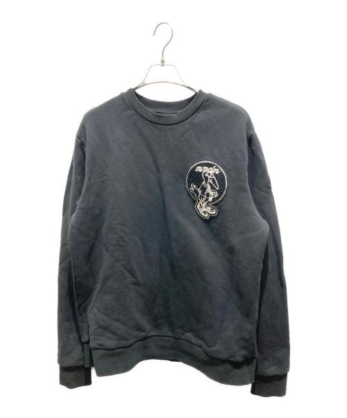 MONCLER（モンクレール）MONCLER (モンクレール) パッチアップリケ コットン スウェットシャツ ブラック サイズ:XLの古着・服飾アイテム