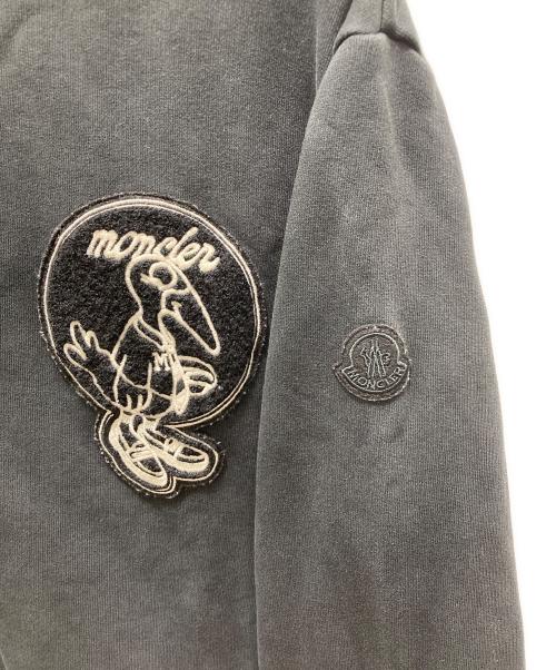 MONCLER（モンクレール）MONCLER (モンクレール) パッチアップリケ コットン スウェットシャツ ブラック サイズ:XLの古着・服飾アイテム