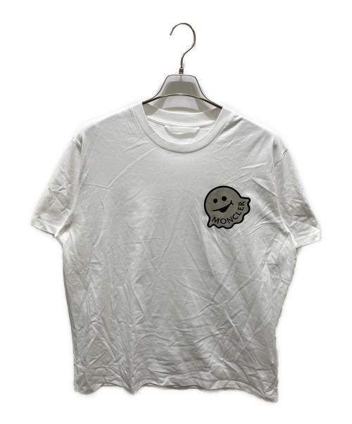 MONCLER（モンクレール）MONCLER (モンクレール) ゴーストロゴプリント半袖カットソー ホワイト サイズ:XXLの古着・服飾アイテム