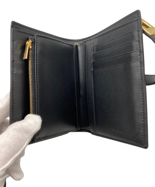 CELINE（セリーヌ）CELINE (セリーヌ) トリフォードコンパクトウォレット 財布 16(セーズ)  ブラックの古着・服飾アイテム