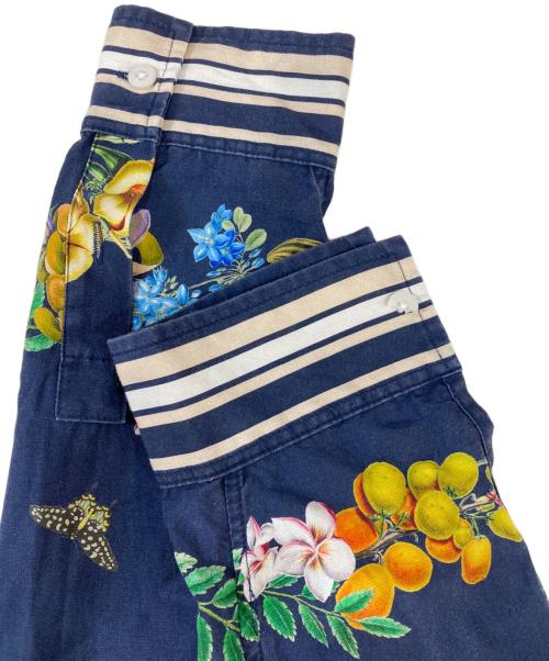 NYBG（-）NYBG (-) KITH (キス) Floral Border Long Sleeve Thompson Shirt ネイビー サイズ:Ｓの古着・服飾アイテム