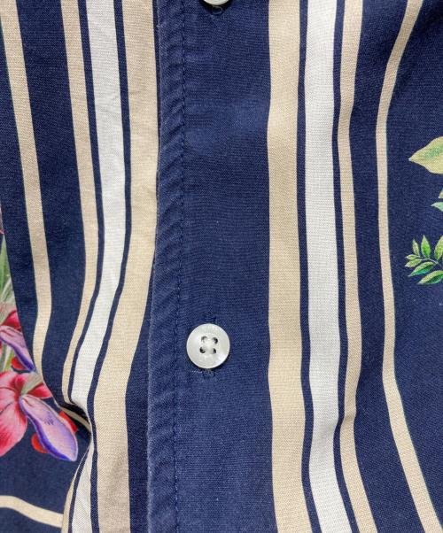 NYBG（-）NYBG (-) KITH (キス) Floral Border Long Sleeve Thompson Shirt ネイビー サイズ:Ｓの古着・服飾アイテム