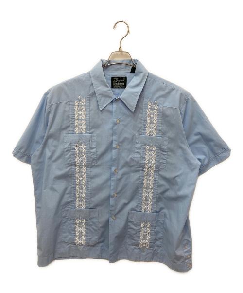 Guayabera（グアヤベラ）guayabera (グアヤベラ) キューバシャツ ブルー サイズ:2XLの古着・服飾アイテム
