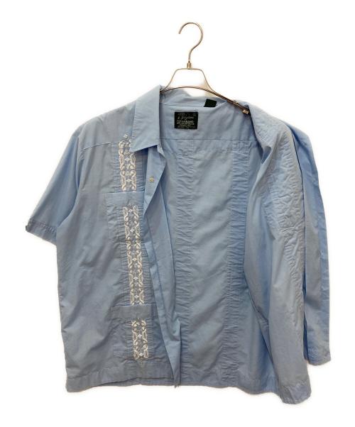 Guayabera（グアヤベラ）guayabera (グアヤベラ) キューバシャツ ブルー サイズ:2XLの古着・服飾アイテム