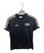 adidasアディダス）の古着「半袖カットソー」｜ブラック