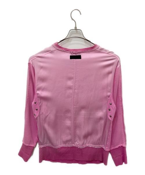 DIESEL（ディーゼル）DIESEL (ディーゼル) 異素材切替スウェット ピンク サイズ:XXSの古着・服飾アイテム