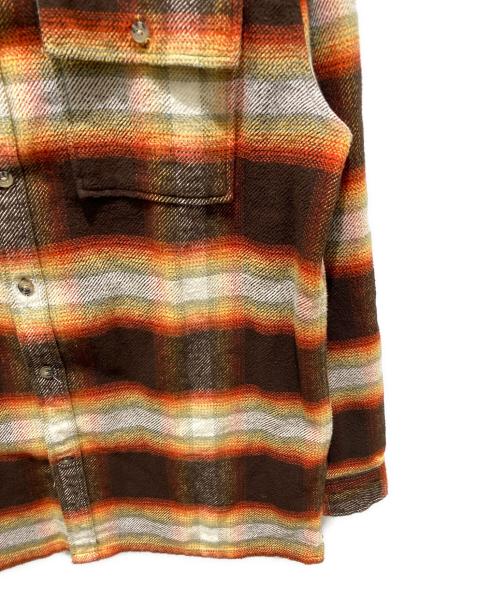 ST JOHN'S BAY（セントジョンズベイ）ST JOHN'S BAY (セントジョンズベイ) オンブレチェックジャケット ブラウン サイズ:Lの古着・服飾アイテム