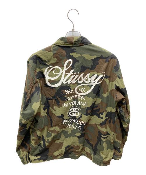 stussy（ステューシー）stussy (ステューシー) カモフラコーチジャケット グリーン サイズ:Lの古着・服飾アイテム