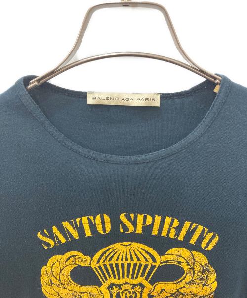 BALENCIAGA（バレンシアガ）BALENCIAGA (バレンシアガ) プリントTシャツ ネイビー サイズ:XSの古着・服飾アイテム
