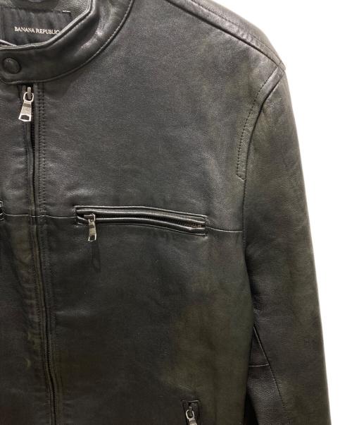 BANANA REPUBLIC（バナナリパブリック）BANANA REPUBLIC (バナナリパブリック) レザージャケット ブラック サイズ:XLの古着・服飾アイテム