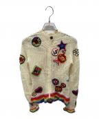 Hysteric Glamourヒステリックグラマー）の古着「モヘア混ワッペンニット」｜ホワイト