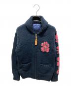 Hysteric Glamourヒステリックグラマー）の古着「デザインカウチンニットカーディガン」｜ネイビー×ピンク