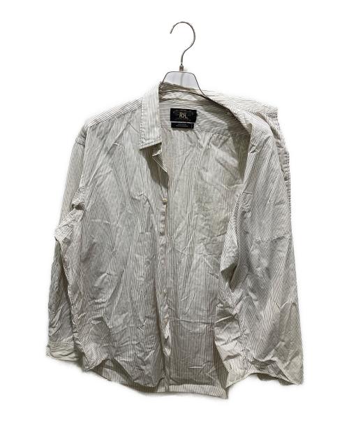 RRL（ダブルアールエル）RRL (ダブルアールエル) ストライプシャツ ホワイト サイズ:Ｍの古着・服飾アイテム