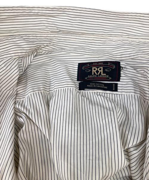 RRL（ダブルアールエル）RRL (ダブルアールエル) ストライプシャツ ホワイト サイズ:Ｍの古着・服飾アイテム