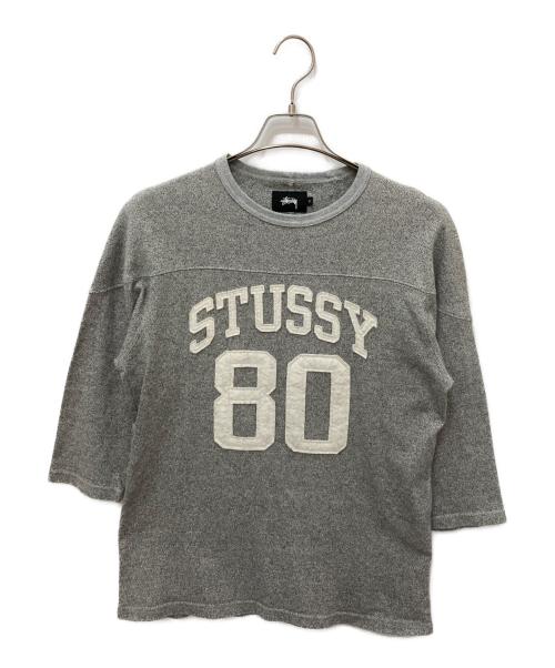 stussy（ステューシー）stussy (ステューシー) フットボールTシャツ グレー サイズ:Sの古着・服飾アイテム