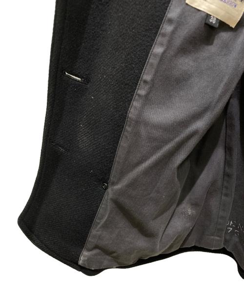 NAVAL CLOTHING FACTORY（ナバル クロージングファクトリー）NAVAL CLOTHING FACTORY (ナバル クロージングファクトリー) ウールPコート ブラック サイズ:38の古着・服飾アイテム