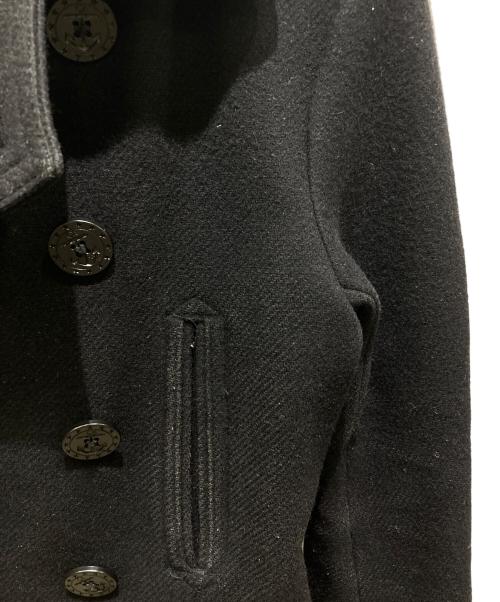 NAVAL CLOTHING FACTORY（ナバル クロージングファクトリー）NAVAL CLOTHING FACTORY (ナバル クロージングファクトリー) ウールPコート ブラック サイズ:38の古着・服飾アイテム