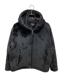 THE COUTURE CLUB（ザクチュールクラブ）の古着「バック刺繍フリースジップパーカー」｜ブラック